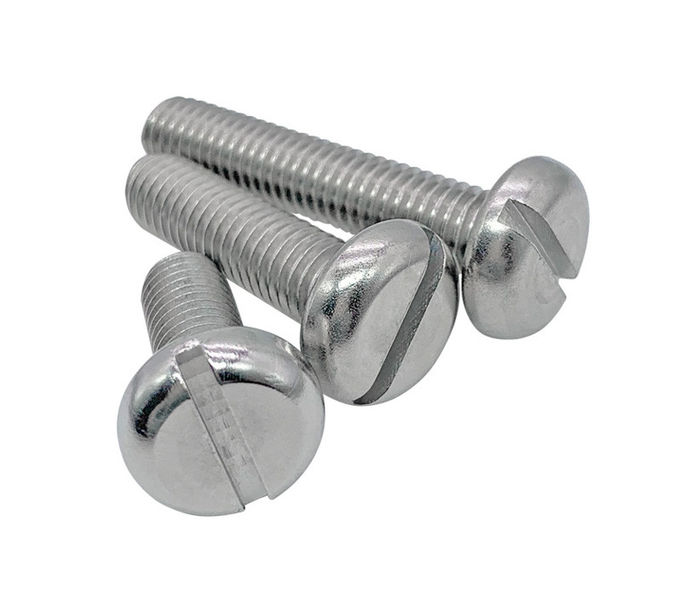 pan head slotted brass tin plated mach screw